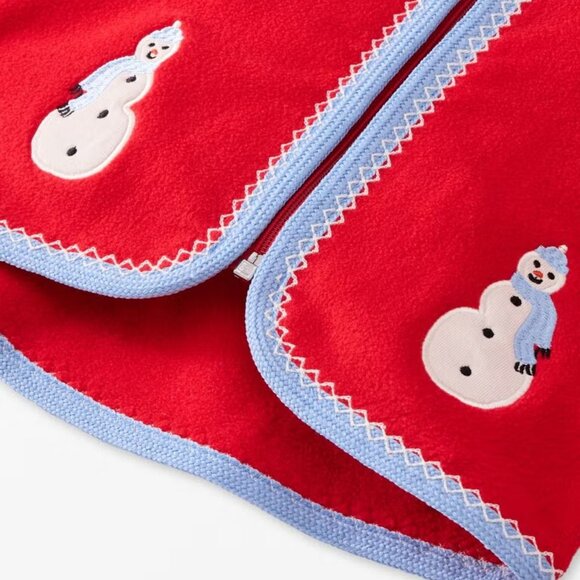 Adorable Hanna Andersson Red Baby Fleece Hoodie Only New with Tags - Picture 3 of 8